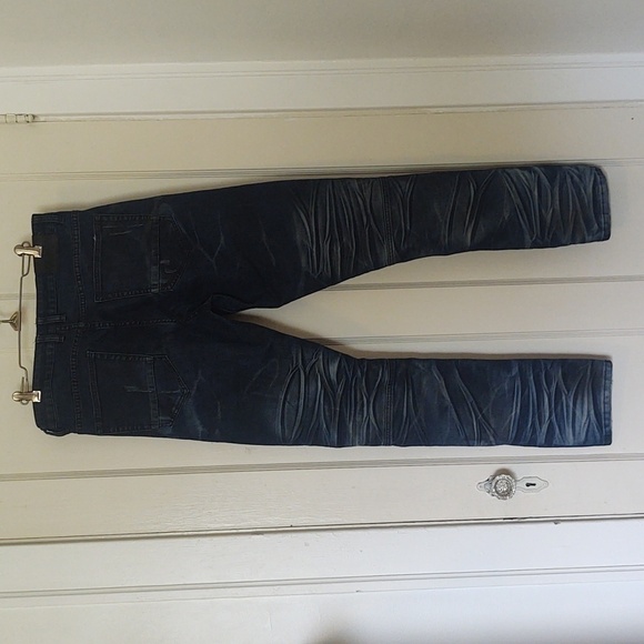 R. Sole Denim Moto Style Slim Fit Distressed Jeans Sz 34 x 32 - Picture 6 of 11